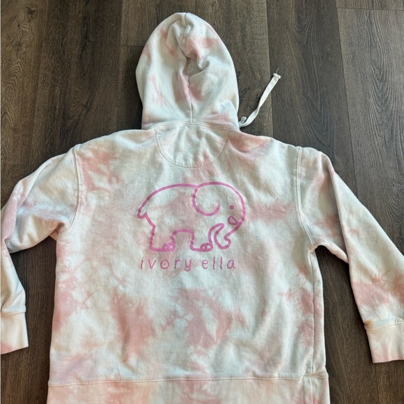 Ivory Ella Sweatshirt hoodie. Light pink tie dye. Women’s size medium. - Picture 7 of 7